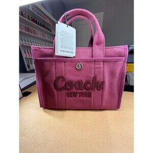 Coach New York Burgundy Canvas Tote Bag